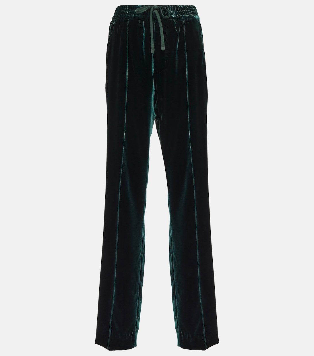 Pantalon droit à taille haute en velours | Tom Ford