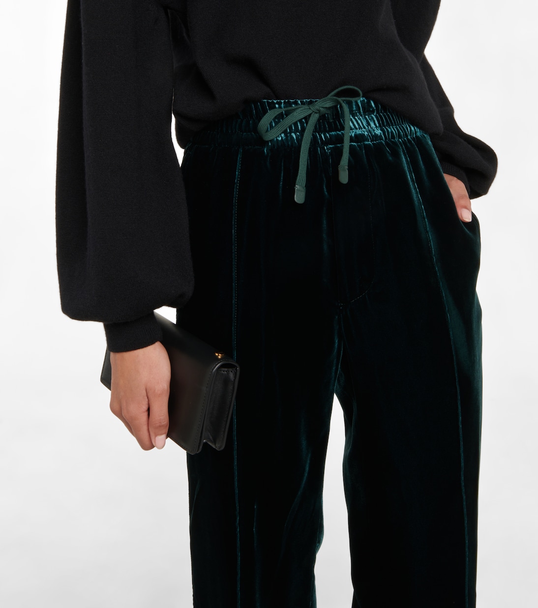 Pantalon droit à taille haute en velours | Tom Ford