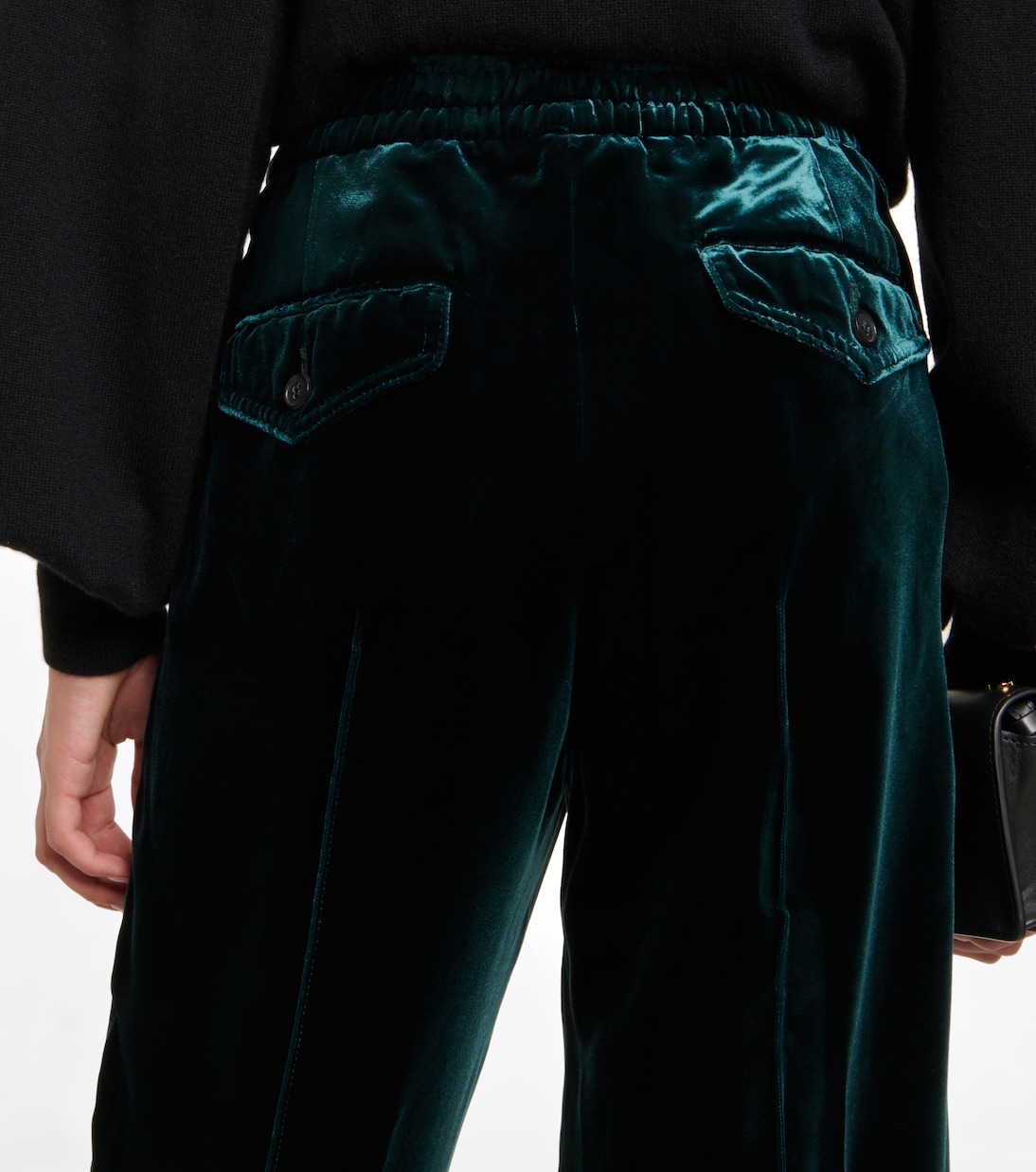 Pantalon droit à taille haute en velours | Tom Ford