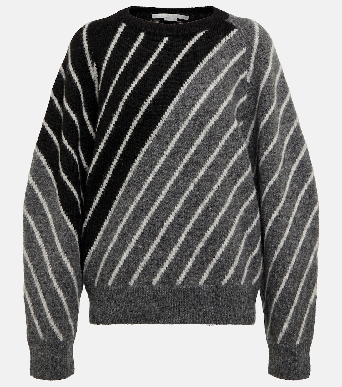 Pull rayé en laine d'alpaga mélangée | Stella McCartney