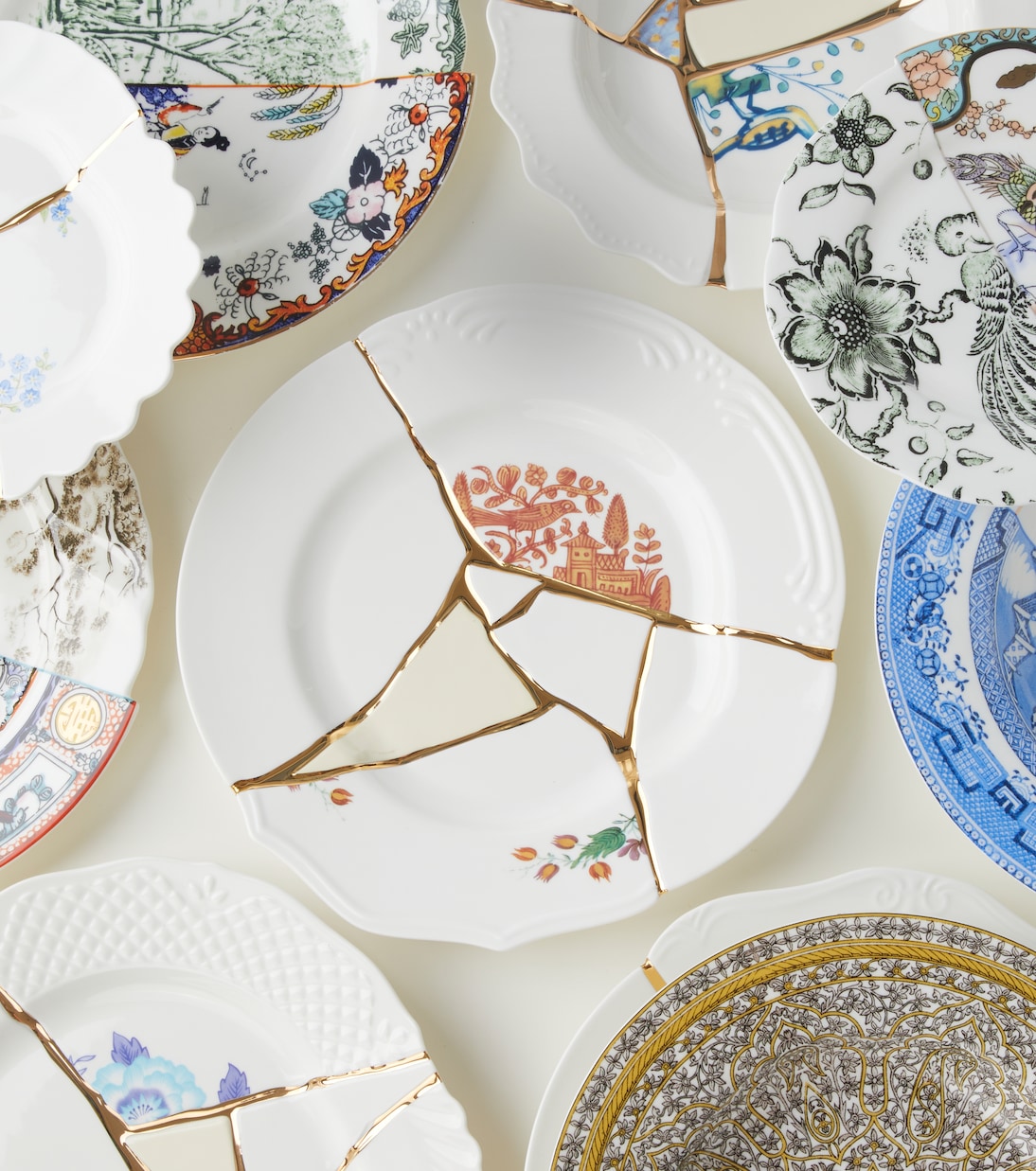 Piatto piano Kintsugi by Marcantonio Raimondi Malerba | Seletti