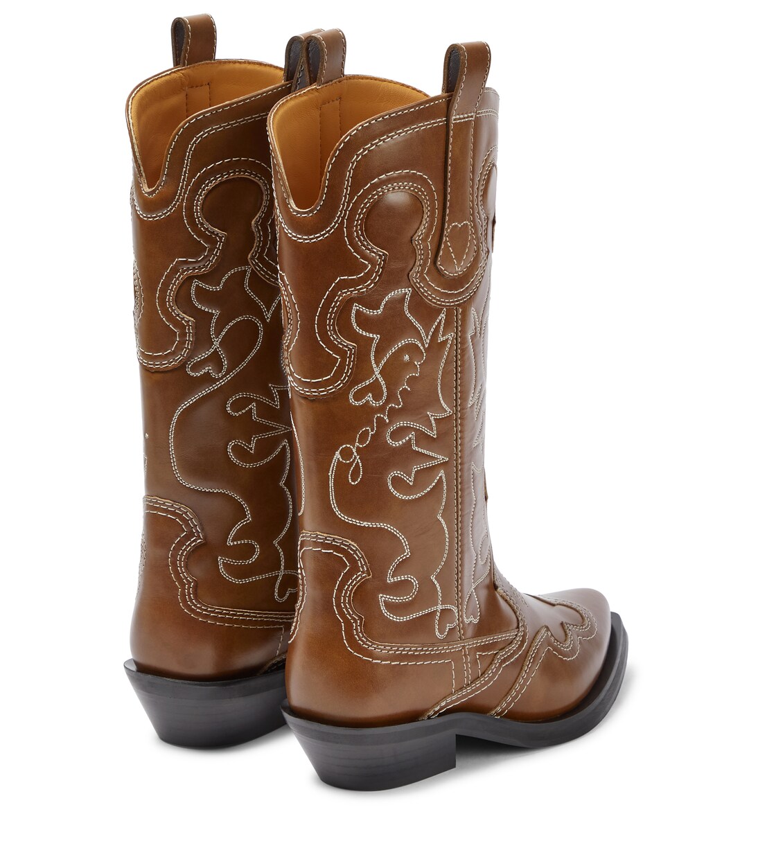 Bottes santiags en cuir | Ganni