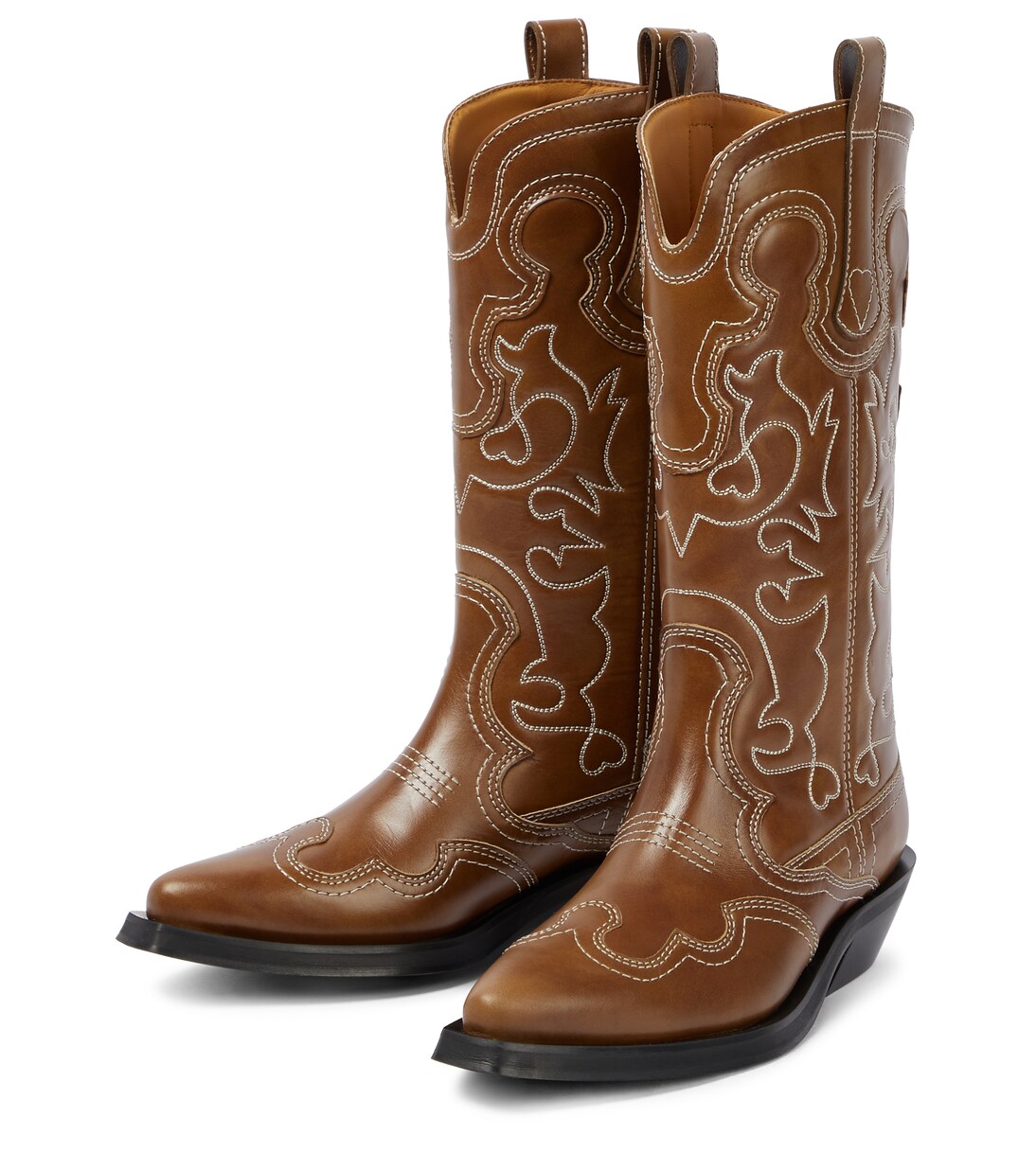 Bottes santiags en cuir | Ganni