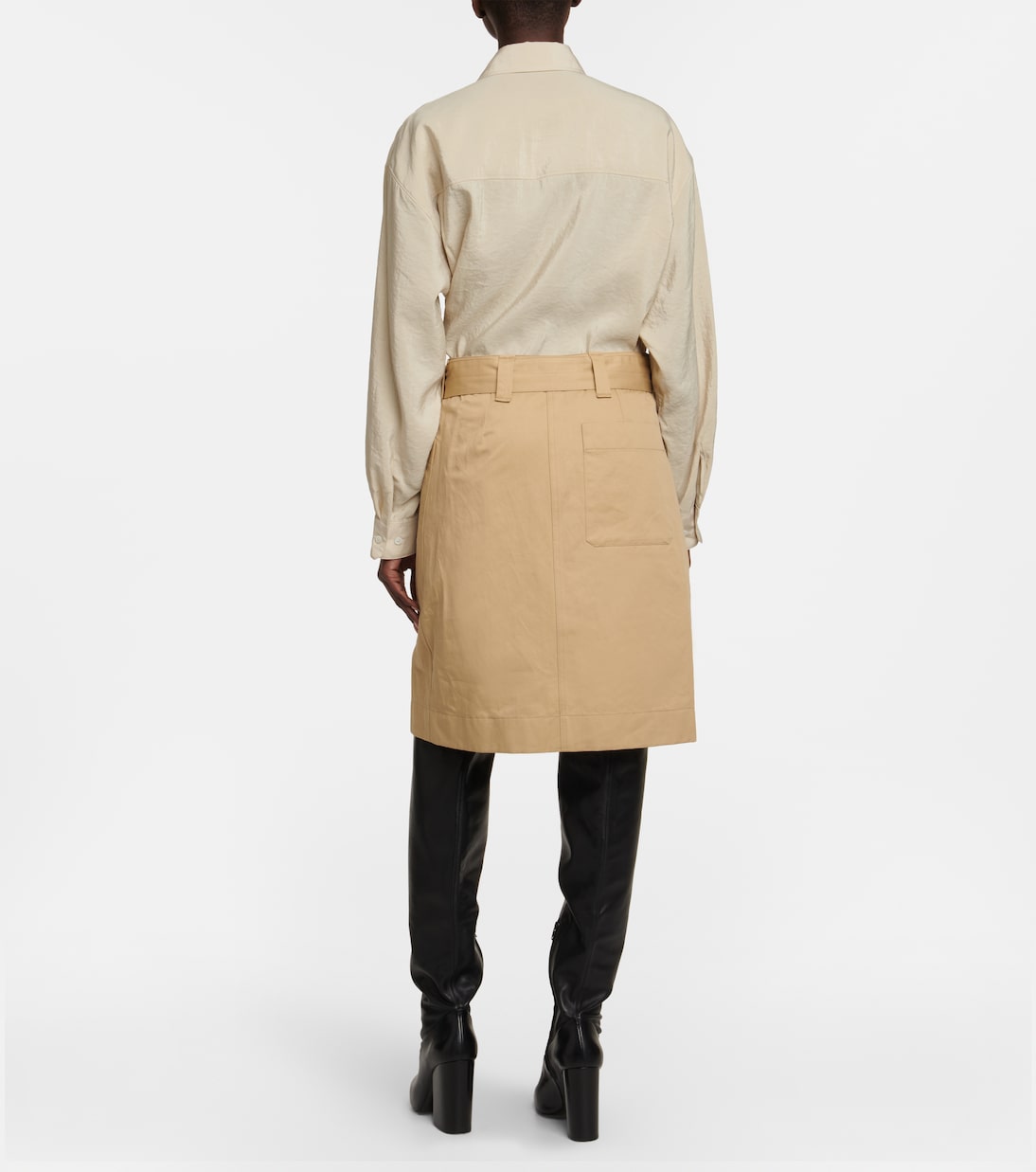 Mini-jupe en coton et lin | Lemaire
