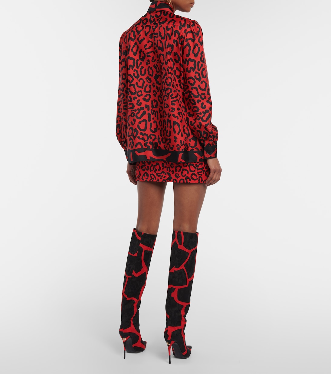 Camisa de seda con estampado de leopardo | Dolce&Gabbana