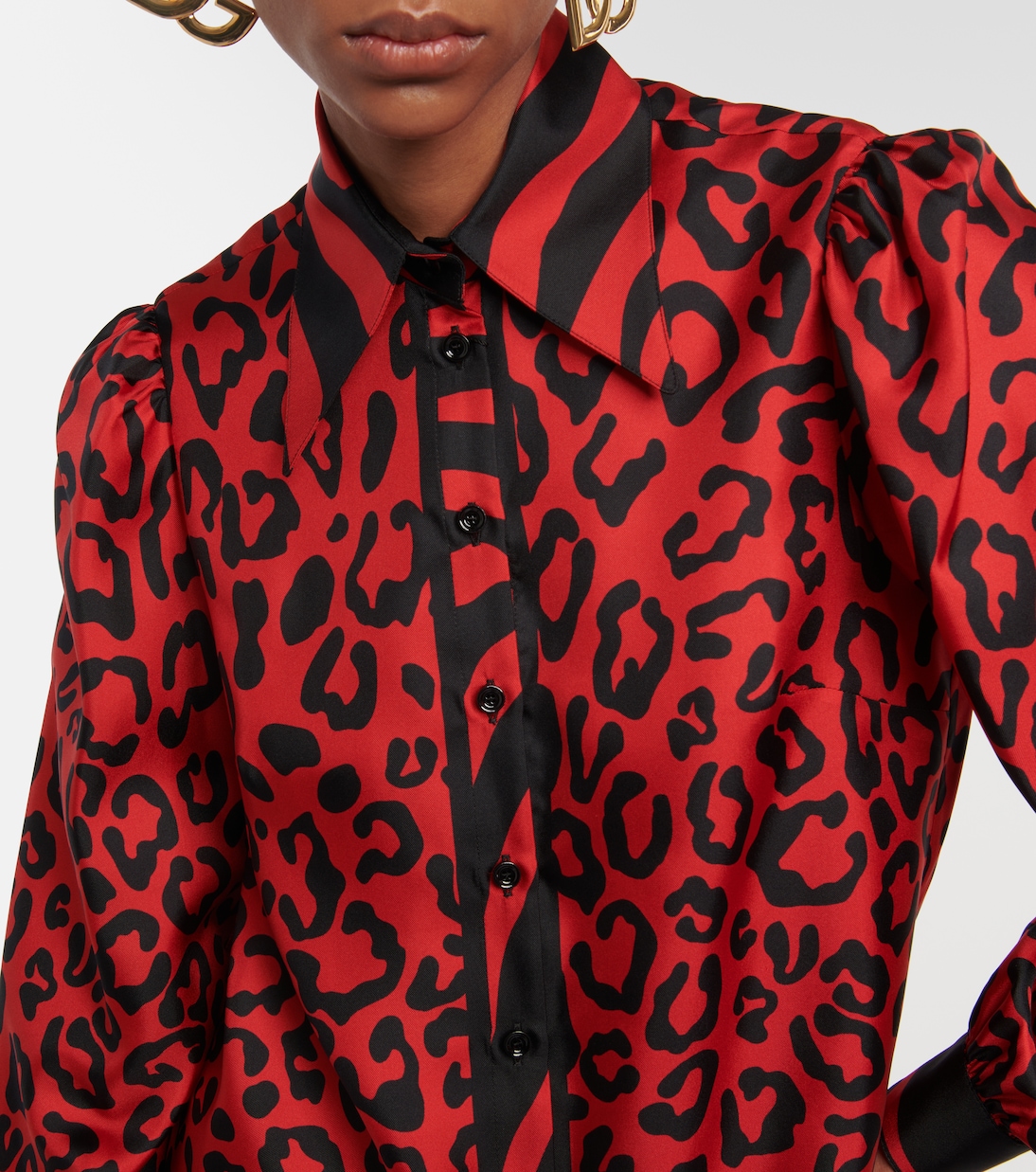 Camisa de seda con estampado de leopardo | Dolce&Gabbana