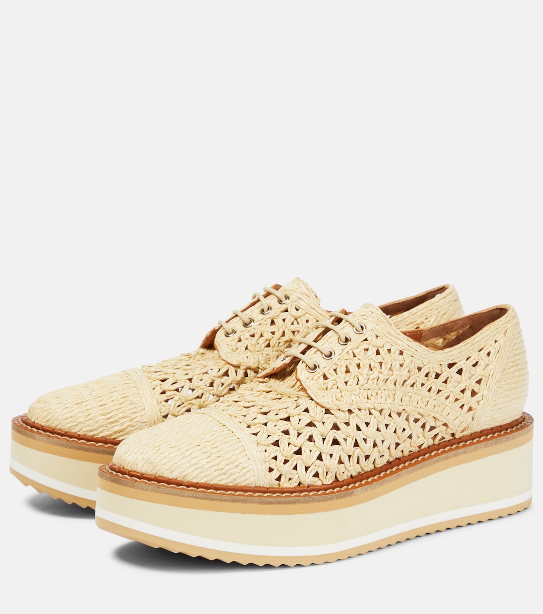 Borril raffia platforms | Clergerie