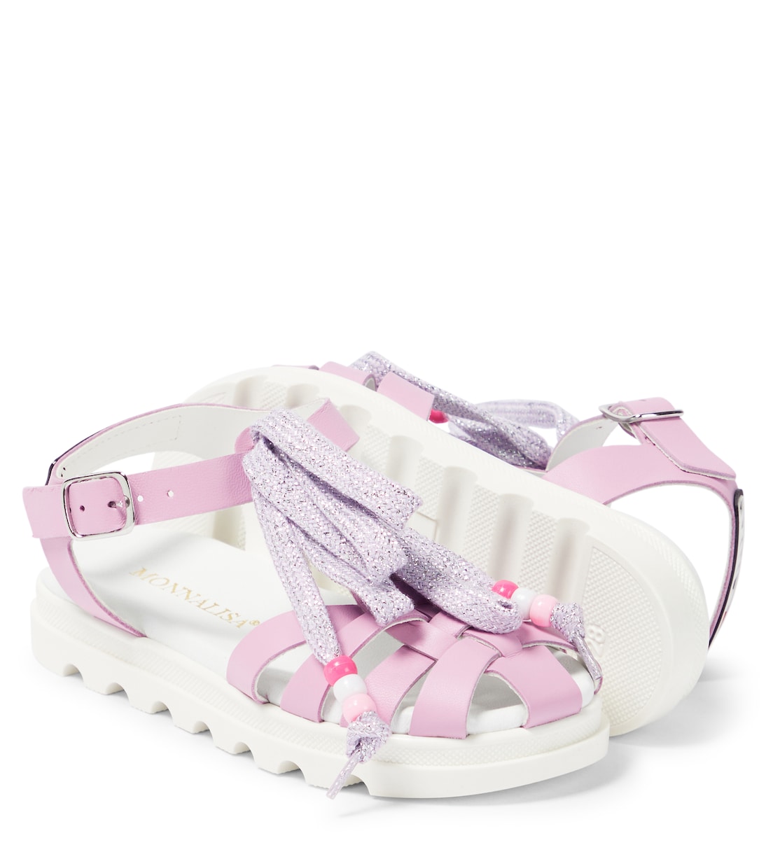 Sandali in pelle con decorazione | Monnalisa
