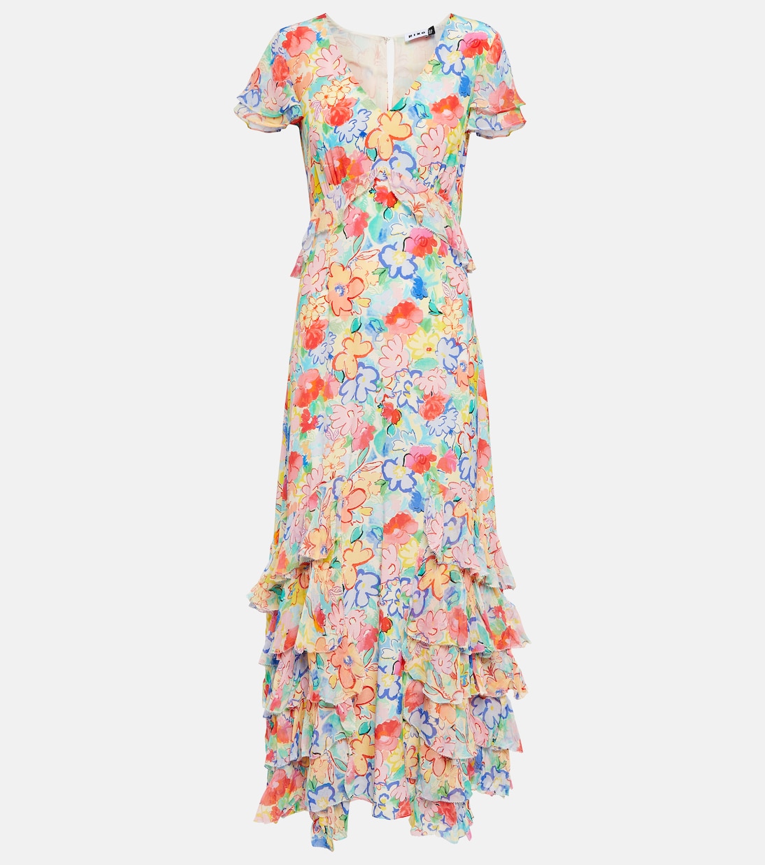 Abito midi Thanvi in voile di seta | Rixo
