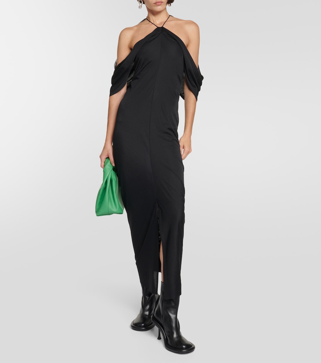 Off-shoulder draped midi dress | JW Anderson
