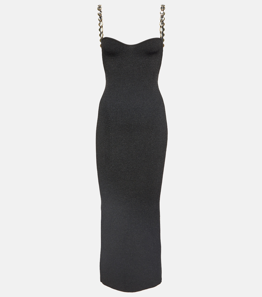 Abito midi Globe Chain Wave in maglia | Galvan