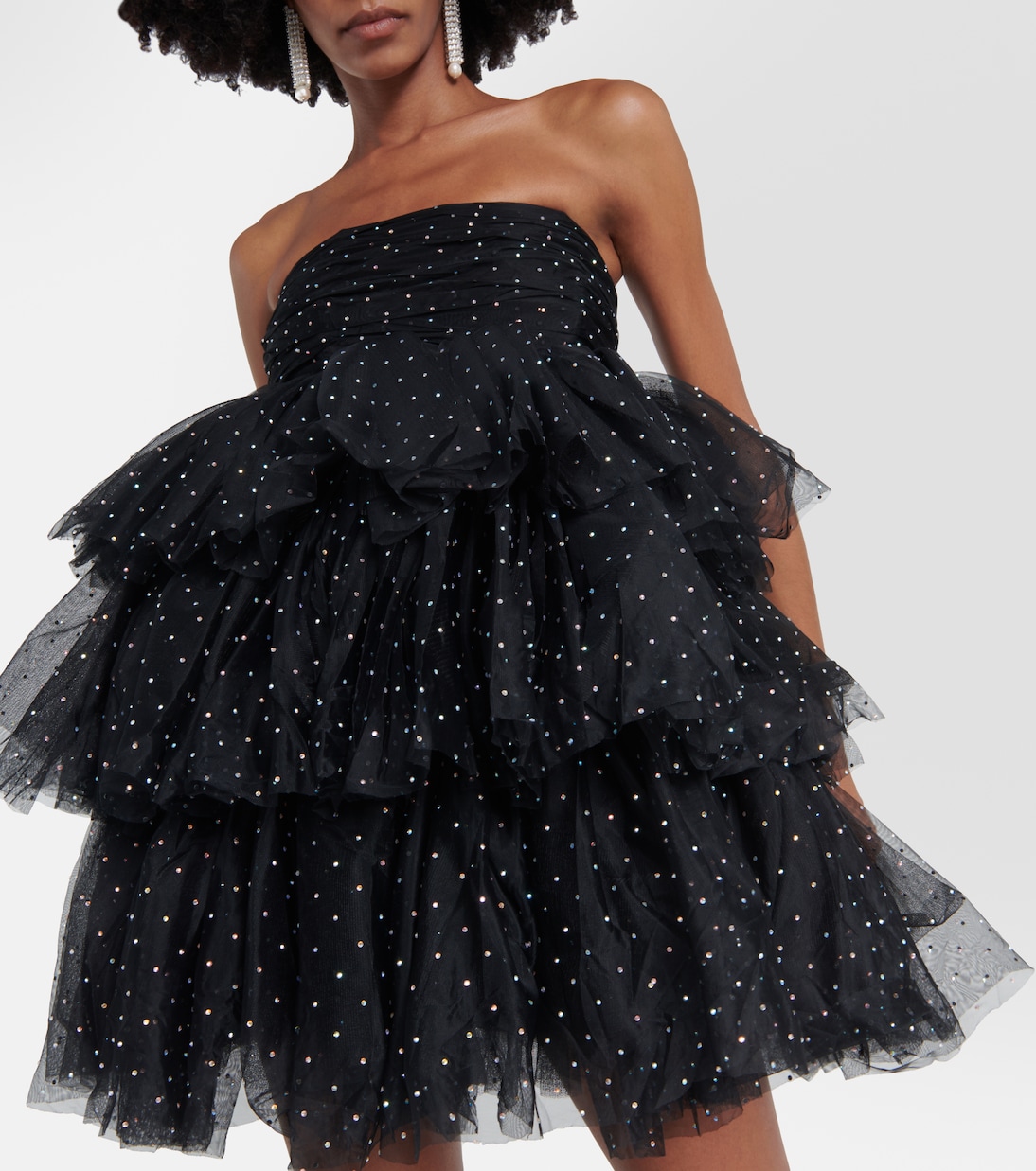 Miniabito in tulle senza spalline | Rotate