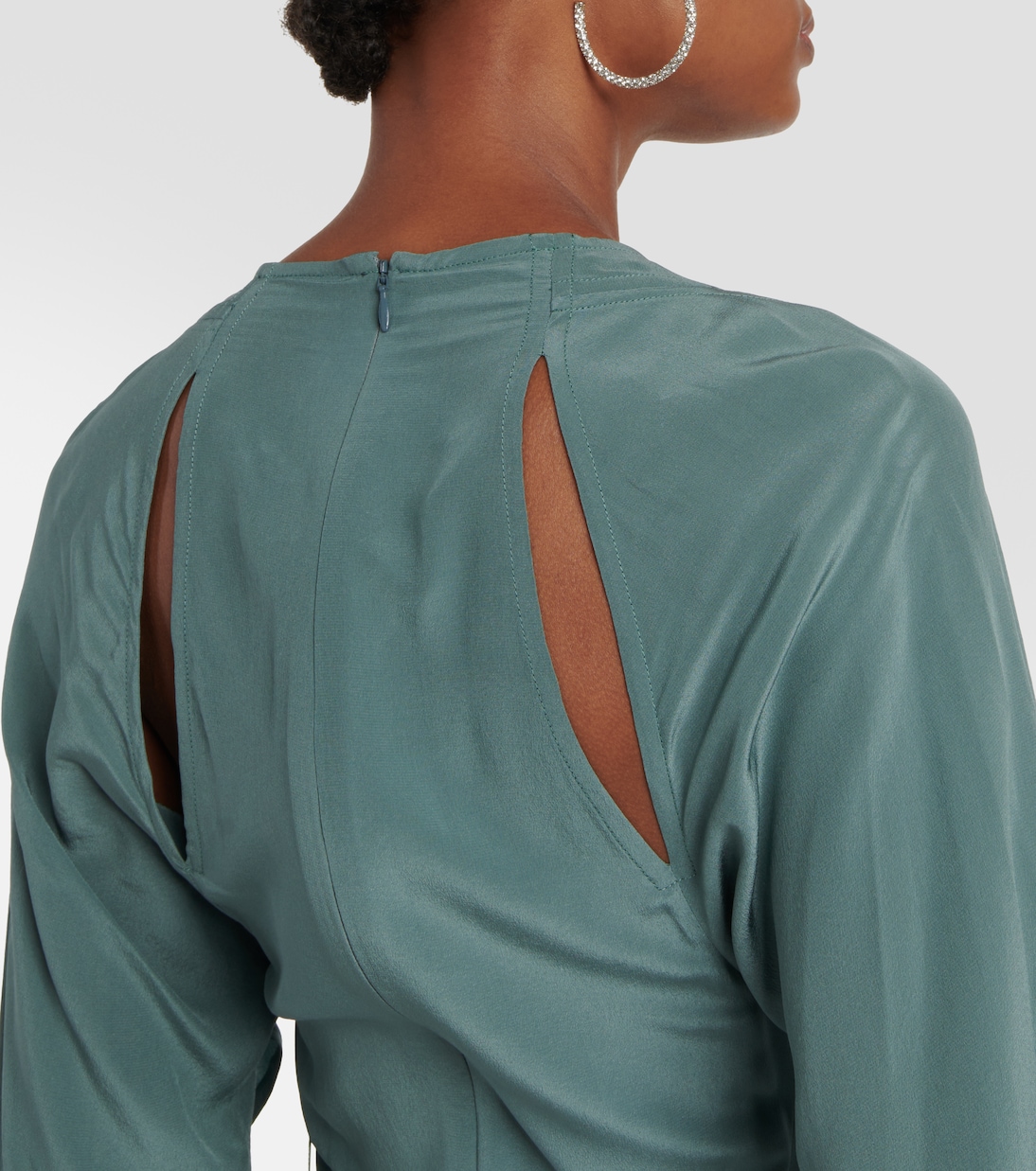 Abito midi Trench in seta | Victoria Beckham