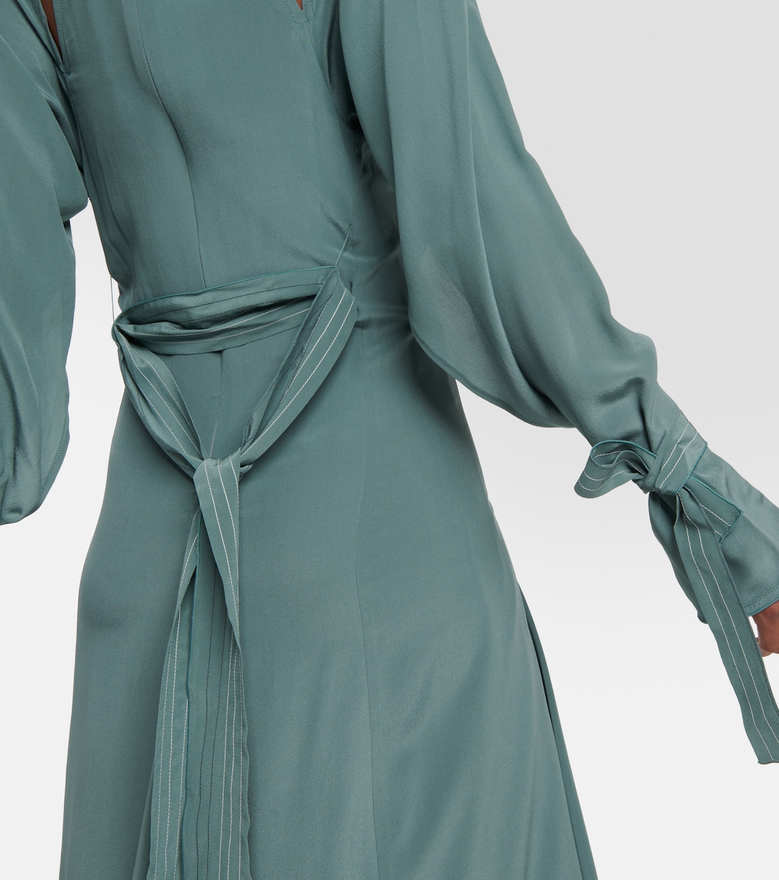 Abito midi Trench in seta | Victoria Beckham