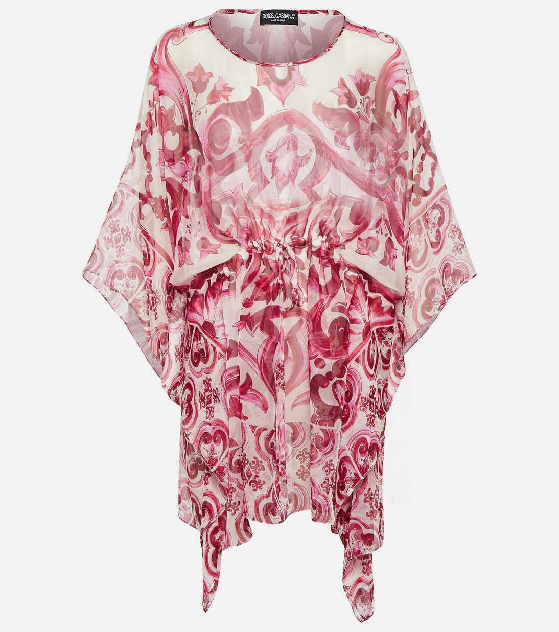 Bedrucktes Minikleid aus Seidenchiffon | Dolce&Gabbana