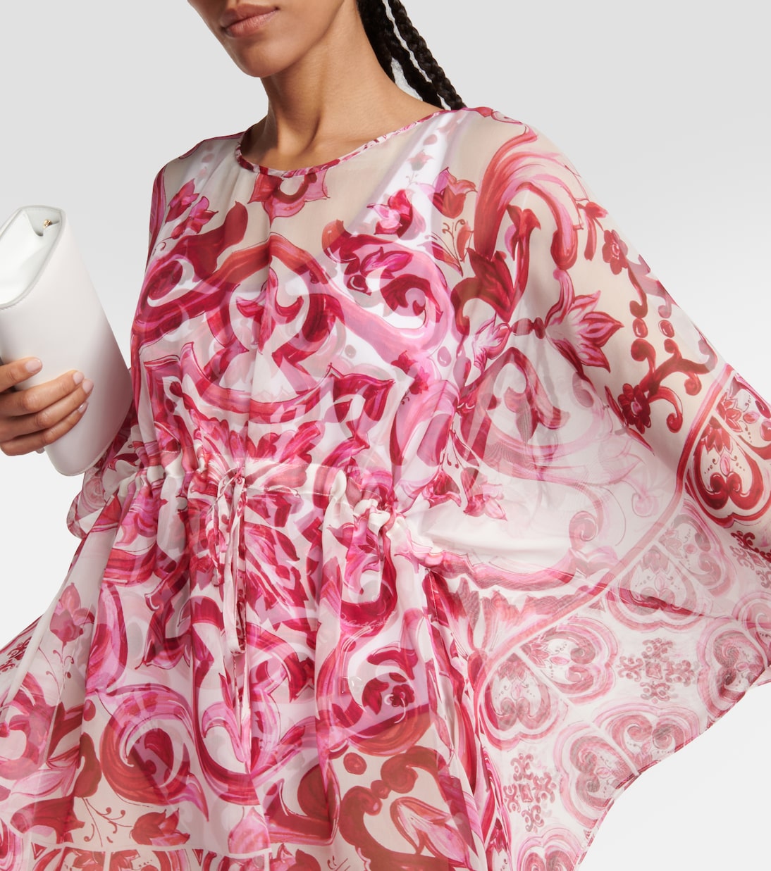 Bedrucktes Minikleid aus Seidenchiffon | Dolce&Gabbana