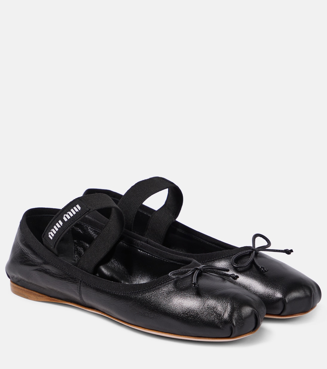 Ballerinas aus Leder | Miu Miu
