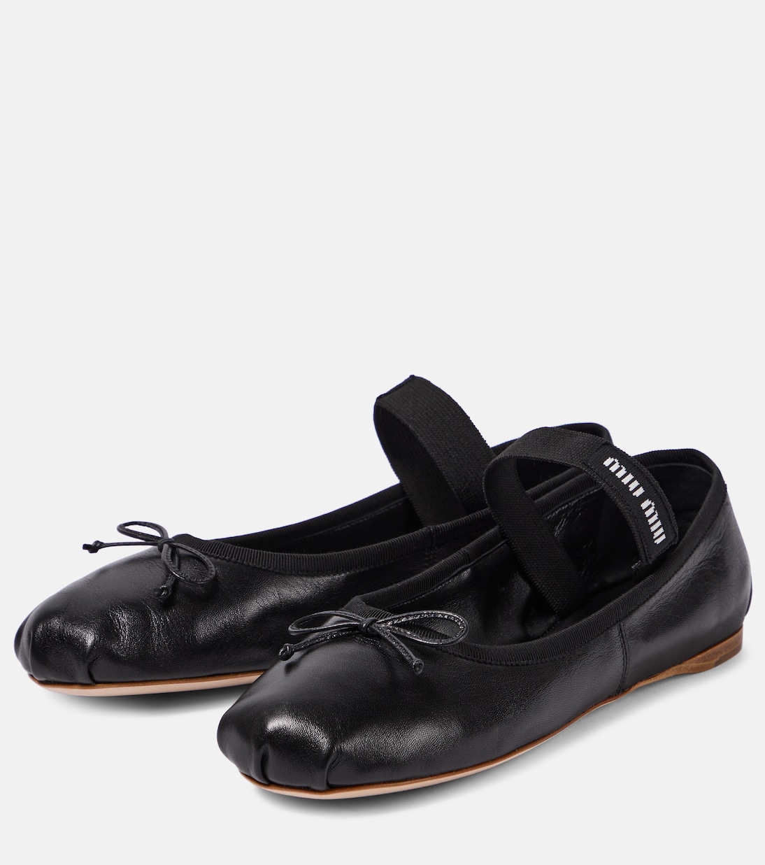 Ballerinas aus Leder | Miu Miu