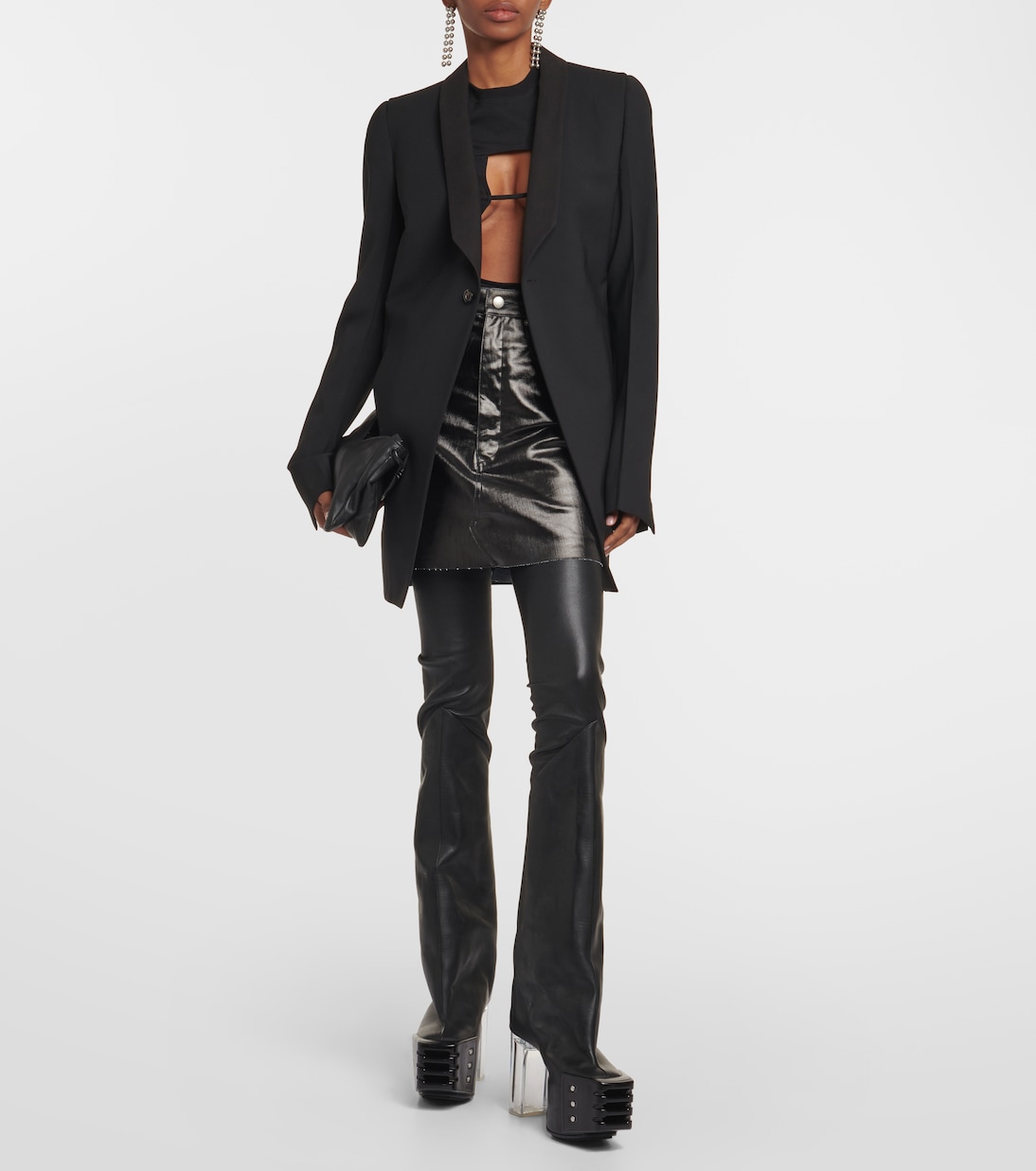 Platform leather over-the-knee boots | Rick Owens