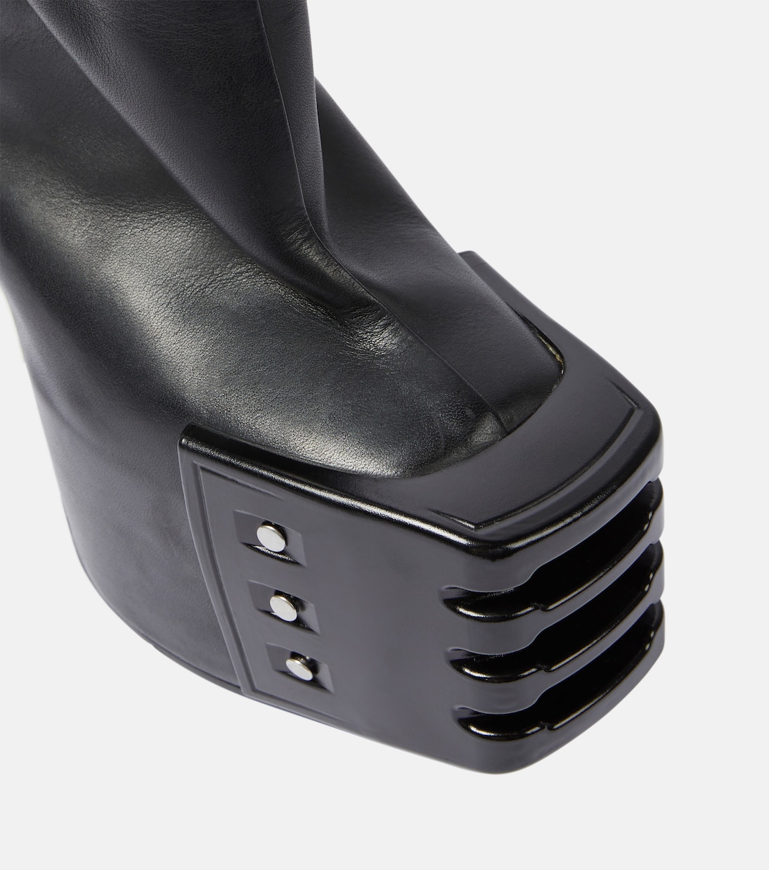 Platform leather over-the-knee boots | Rick Owens