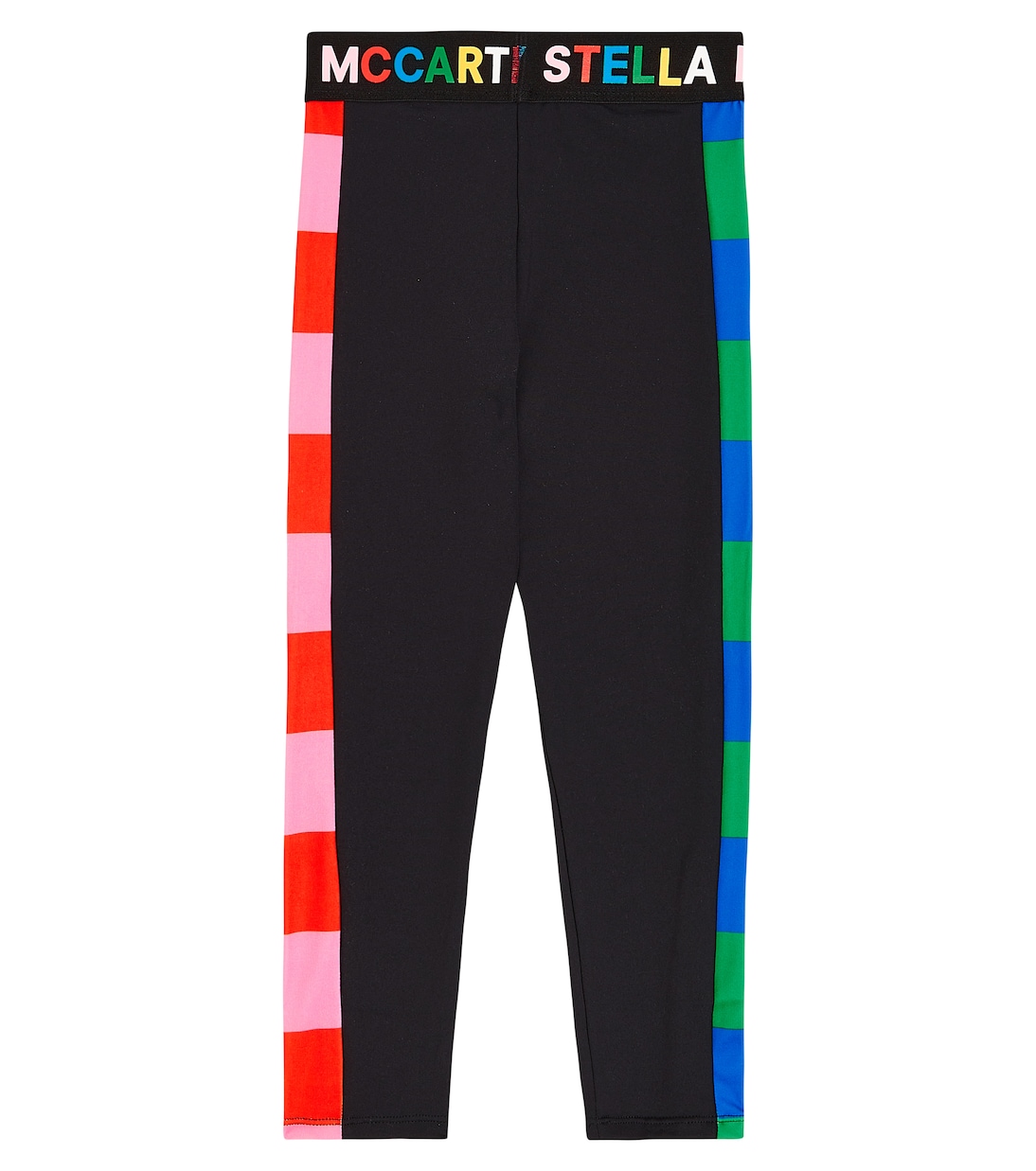 Leggings in jersey a righe con logo | Stella McCartney Kids