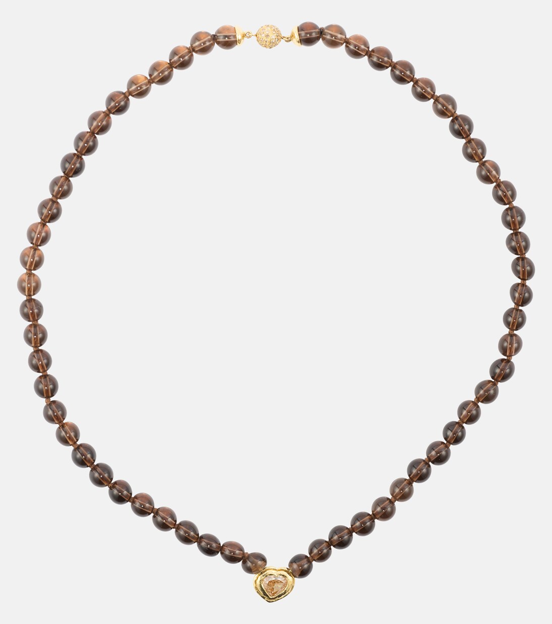 Collana in oro 18kt OCTAVIA ELIZABETH con dettagli in diamanti e quarzo, elegante e moderna per giovani