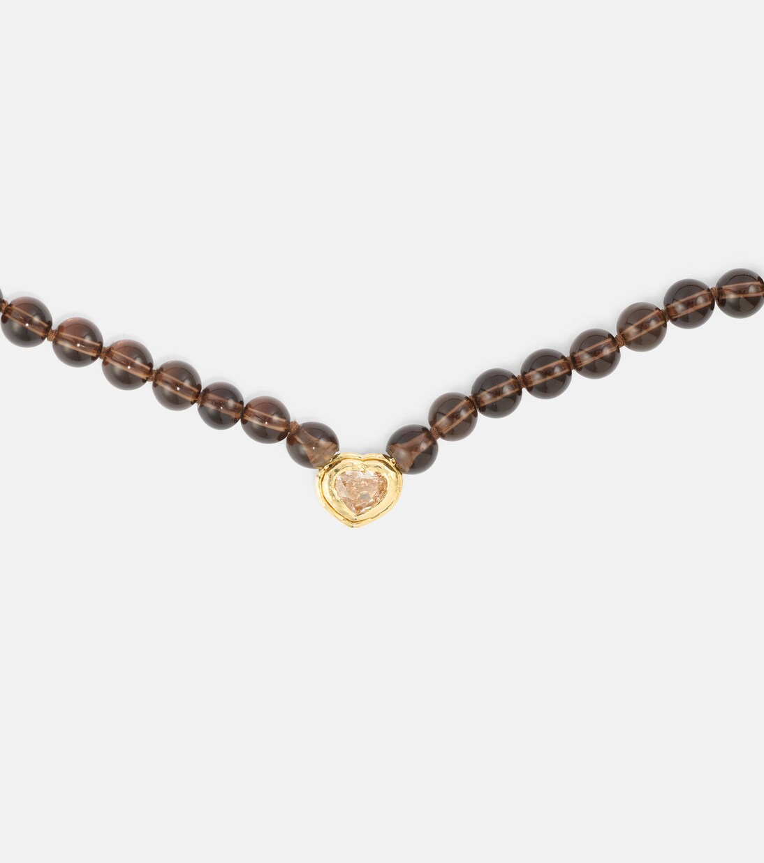 Collana in oro 18kt OCTAVIA ELIZABETH con dettagli in diamanti e quarzo, elegante e moderna per giovani
