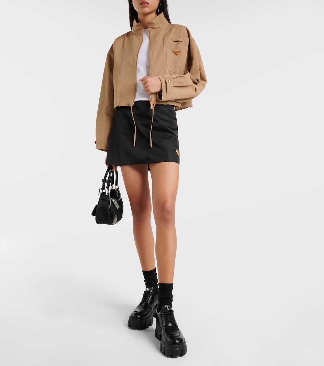 Mini-jupe en Re-Nylon | Prada
