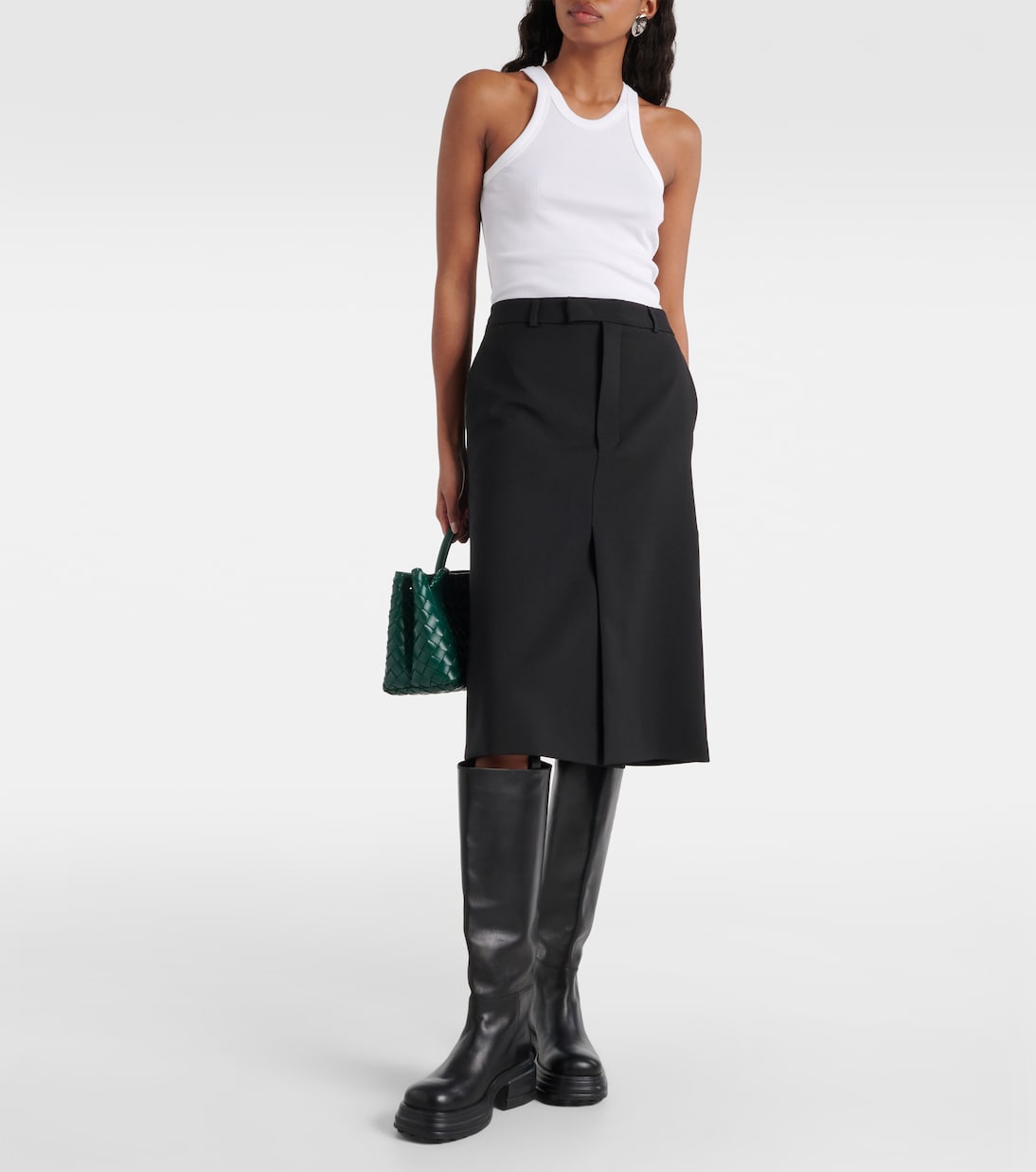 Nastie cotton and silk-blend tank top | Sportmax