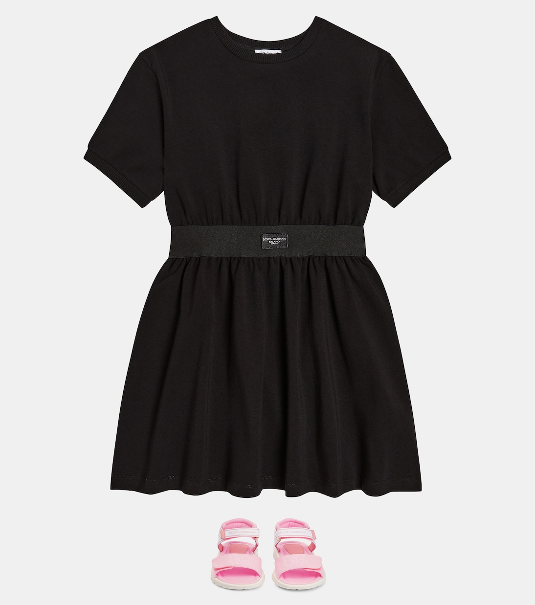 Kleid aus einem Baumwollgemisch | Dolce&Gabbana Kids