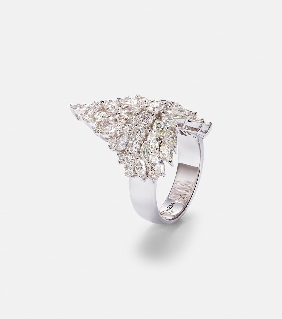 Bague Y-Not en or blanc 18 ct et diamants | Yeprem