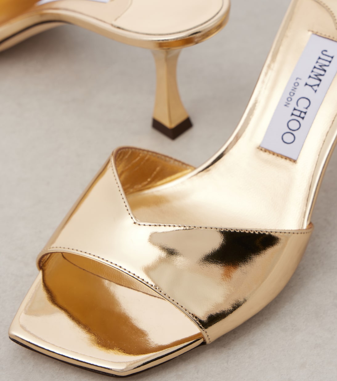 Mules Skye 70 en cuir métallisé | Jimmy Choo