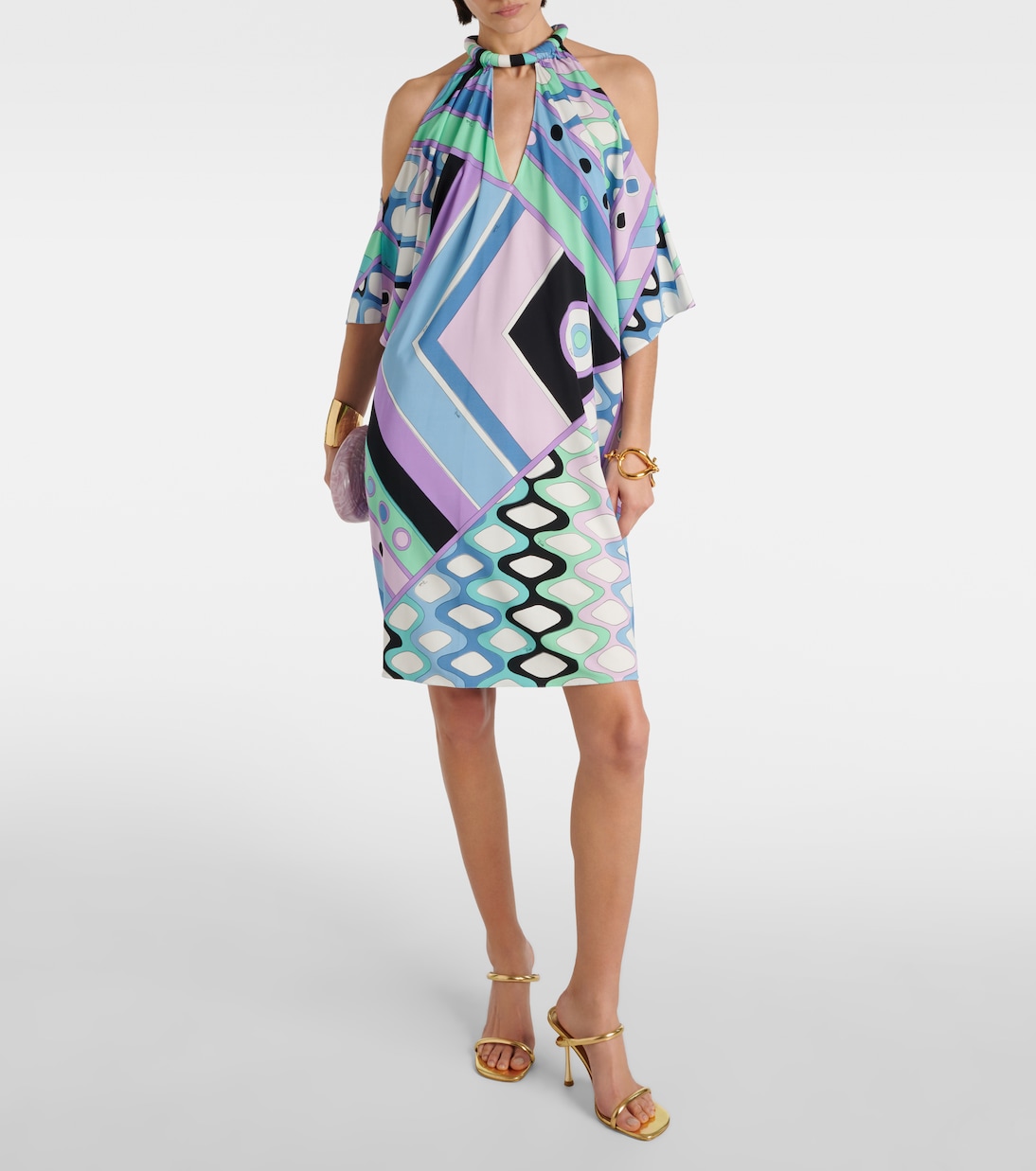 Vivara-print jersey satin kaftan | Pucci