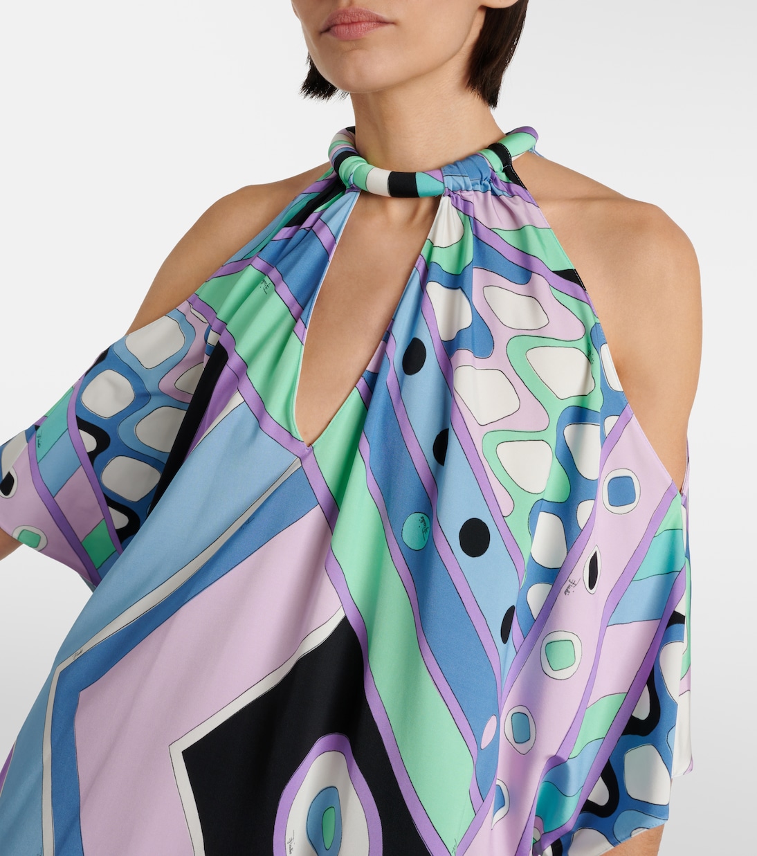 Vivara-print jersey satin kaftan | Pucci