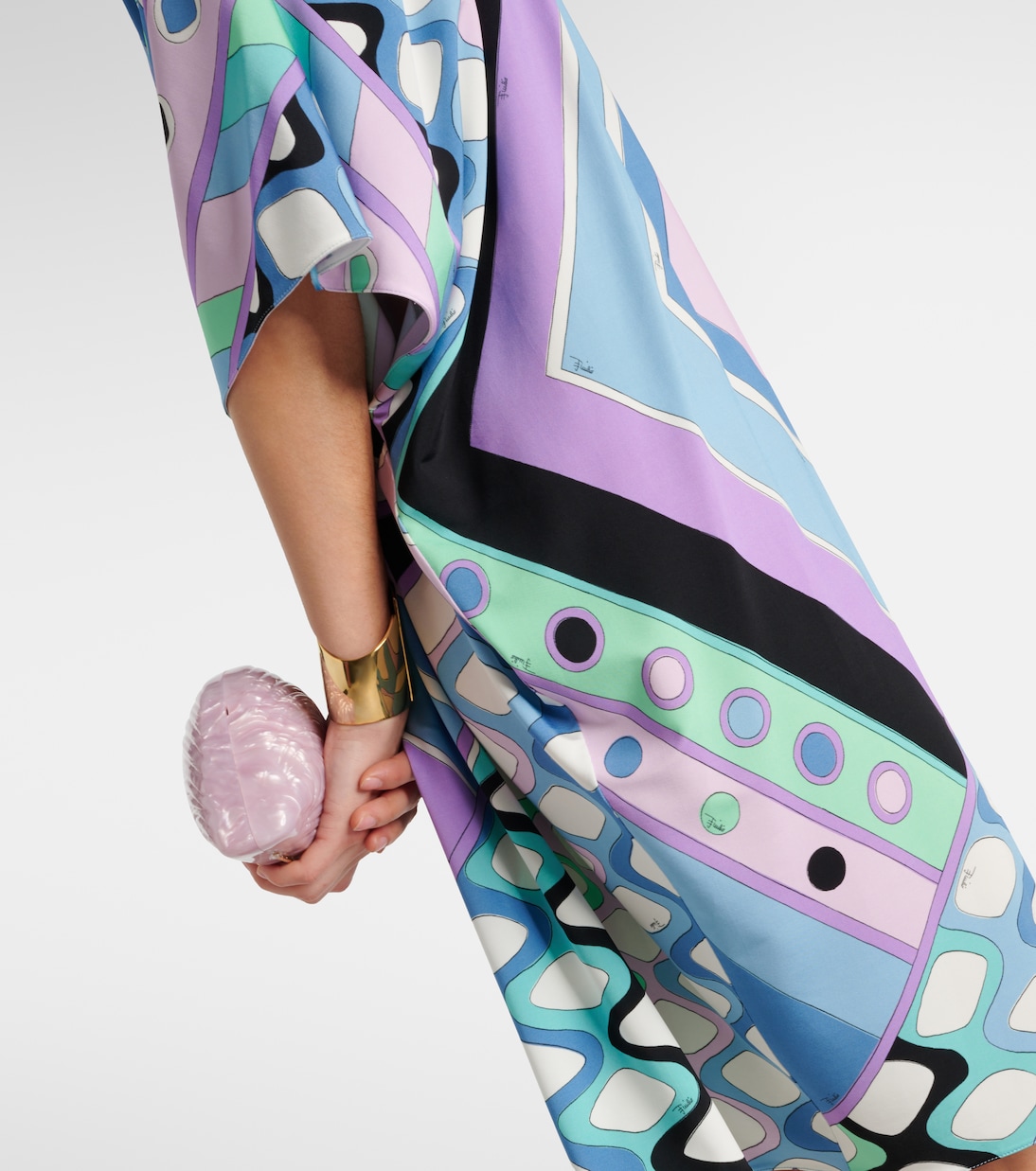 Vivara-print jersey satin kaftan | Pucci