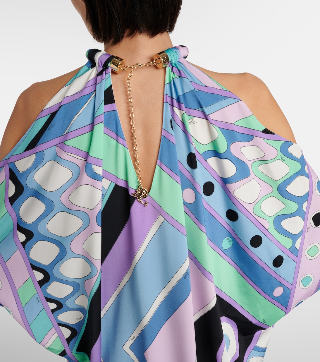 Vivara-print jersey satin kaftan | Pucci