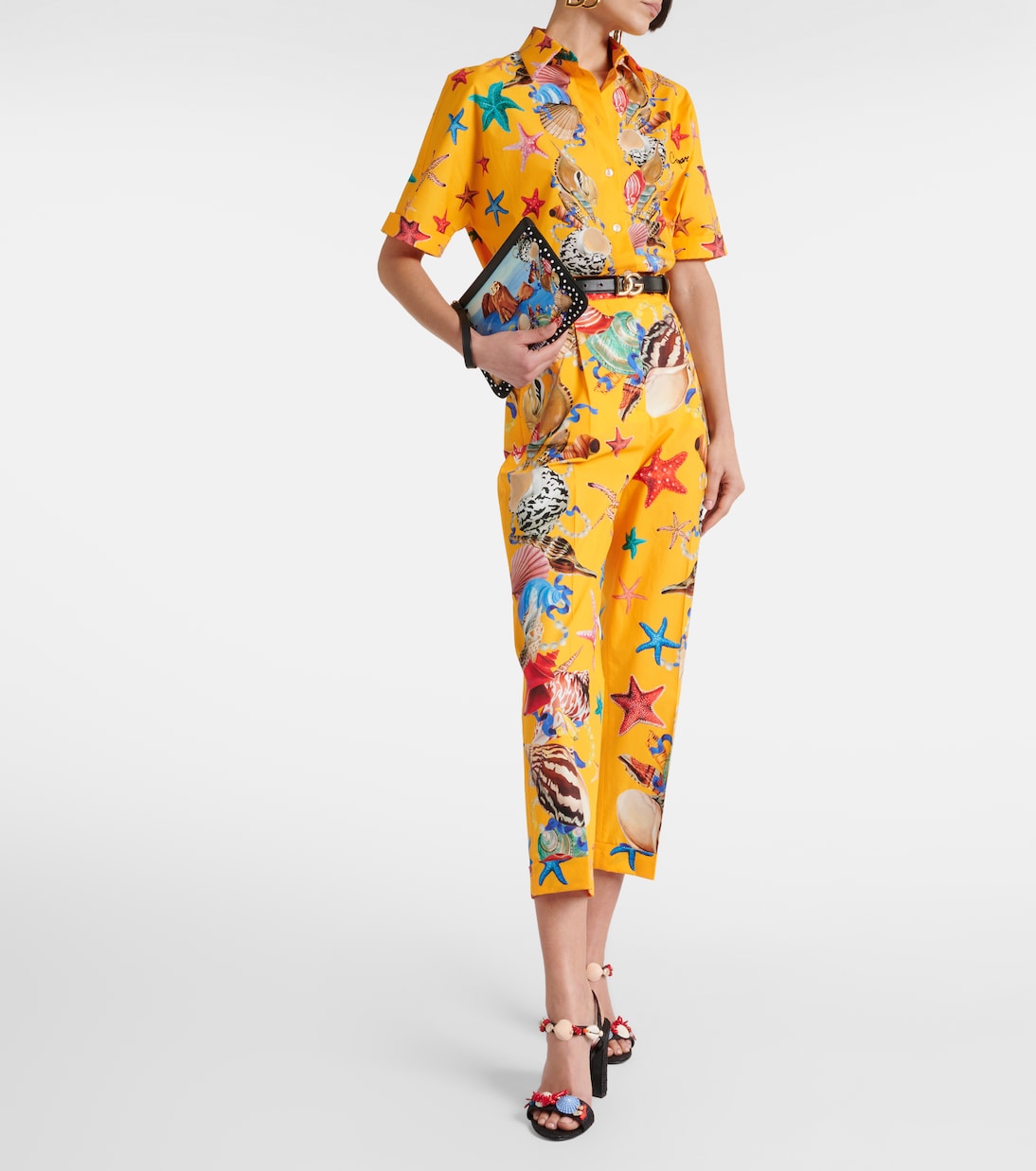 Pantaloni tapered Capri in cotone | Dolce&Gabbana