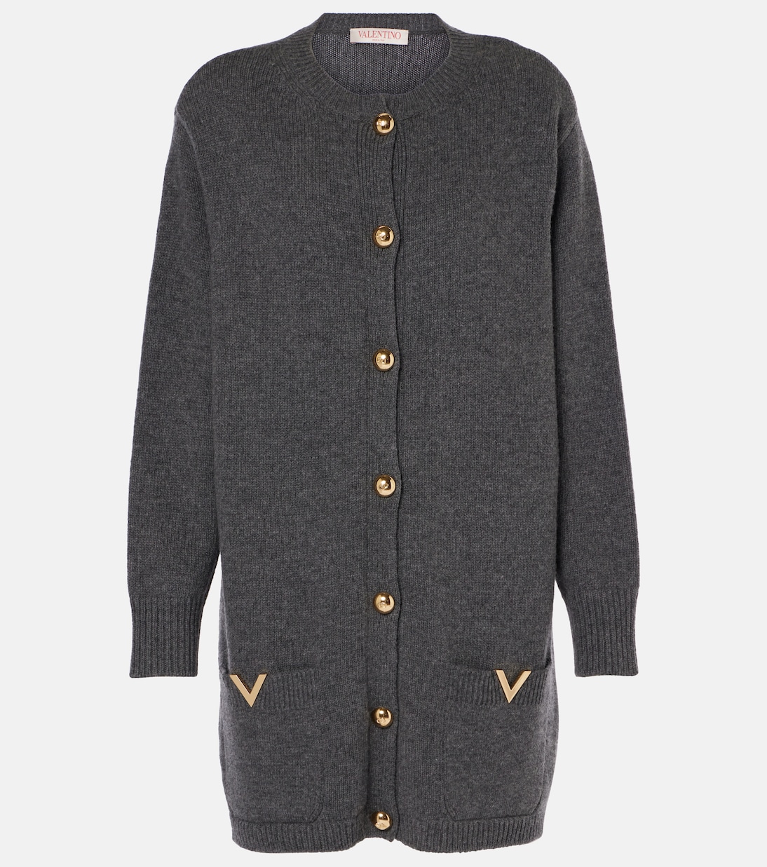 Cardigan oversize VGold in lana vergine | Valentino