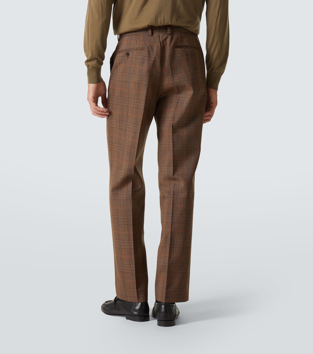 Prince of Wales check wool suit pants | Auralee