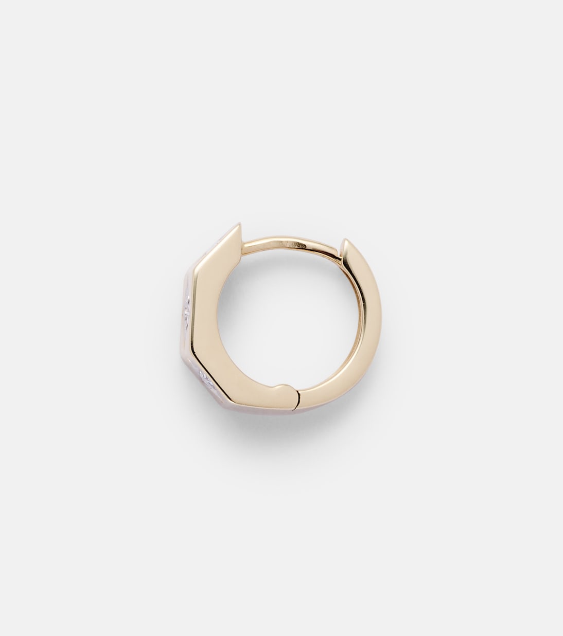 Boucle d'oreille unique Ecrou en or 18 ct et diamants | Marie Lichtenberg