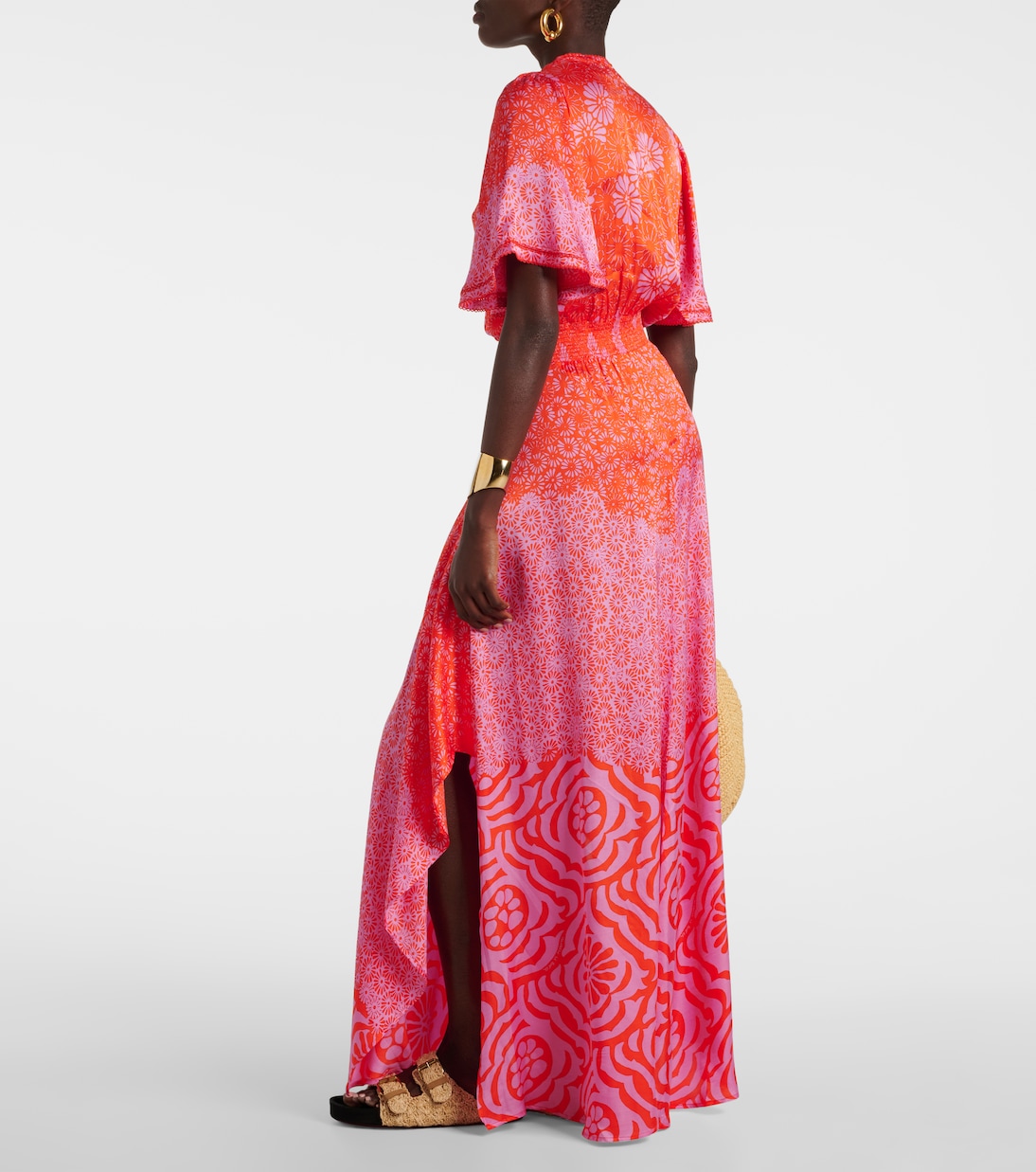 Mabelle printed front-slit maxi dress | Poupette St Barth