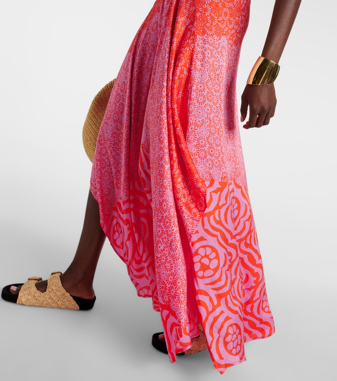 Mabelle printed front-slit maxi dress | Poupette St Barth