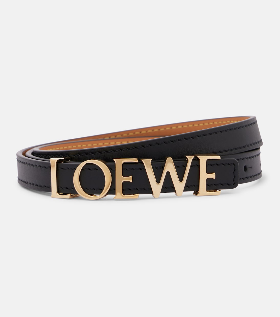Cintura Slim in pelle con monogramma | Loewe
