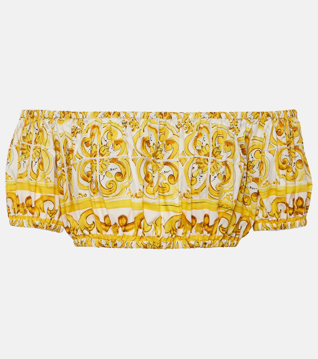 Top raccourci Majolica en coton | Dolce&Gabbana