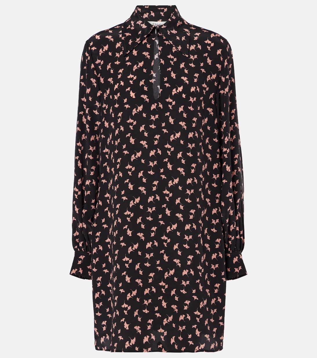 Abito corto in chiffon di seta | Chloé