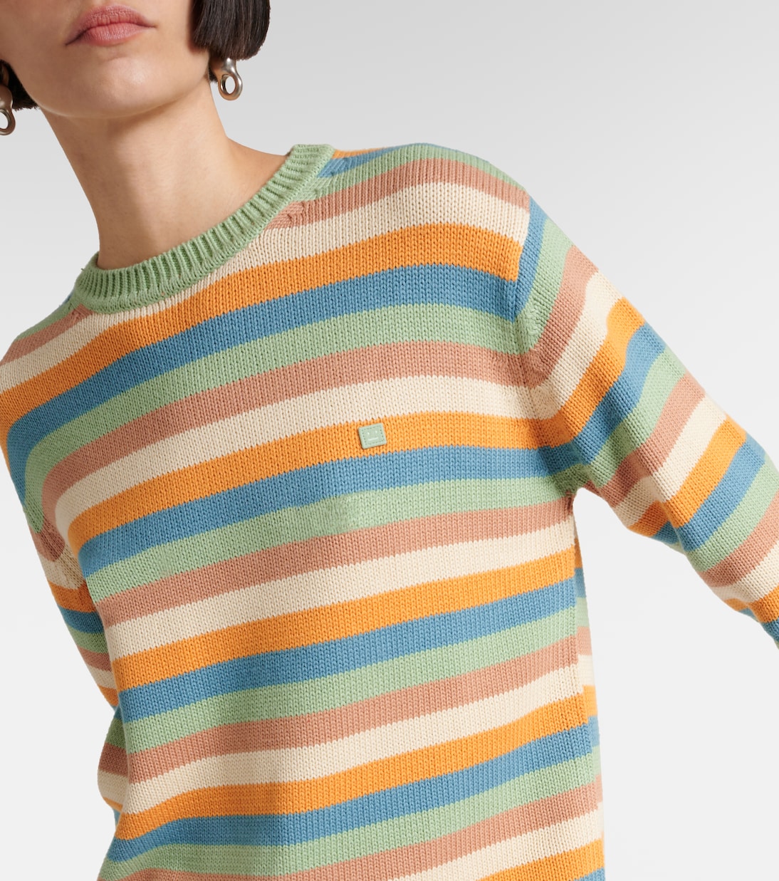 Pull rayé en coton | Acne Studios