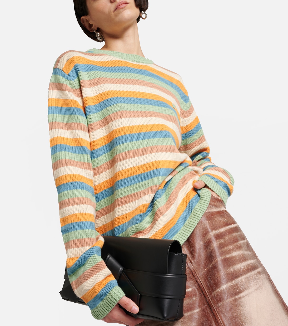 Pull rayé en coton | Acne Studios