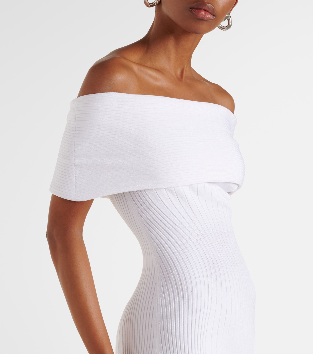 Off-Shoulder-Midikleid | Mugler