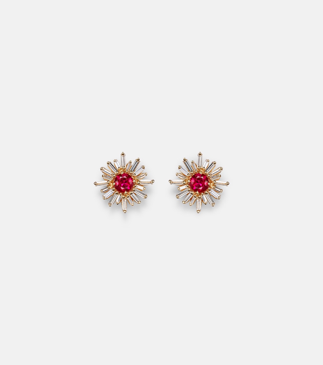 Boucles d'oreilles One of a Kind en or 18 ct, rubis et diamants | Suzanne Kalan