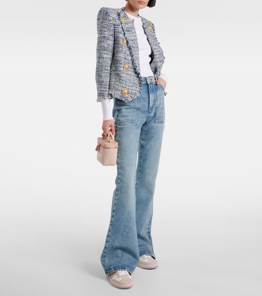 Sneakers Swan in pelle e suede | Balmain